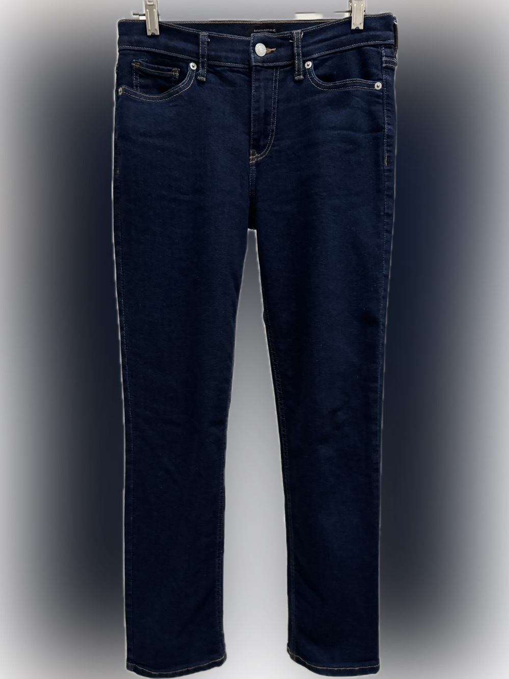 BANANA REPUBLIC JEANS SLIM MID RISE CIGARETTE DENIM DARK WASH BLUE 27/4 565090